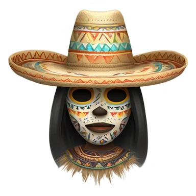 A spirit wearing a sombrero vueltiao  sticker