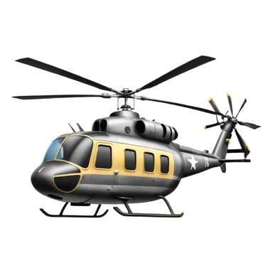 WW2 style helicopter with smoke sticker