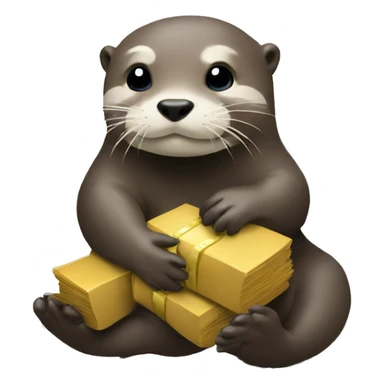 otters with money sticker