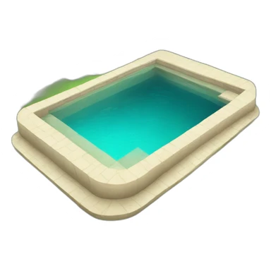 Piscine sous terre naturelle. sticker