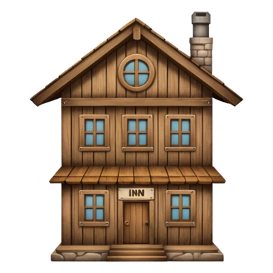 a building that says INN sticker