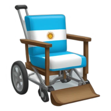 Silla de ruedas con bandera argentina sticker