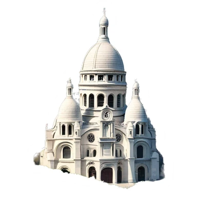 The sacré coeur in montmartre, Paris in a round for being the image of an Instagram account. Shiny weather, blue sky, looks like the perfect day to go visiting the basilique of the sacré coeur in Montmartre.  sticker