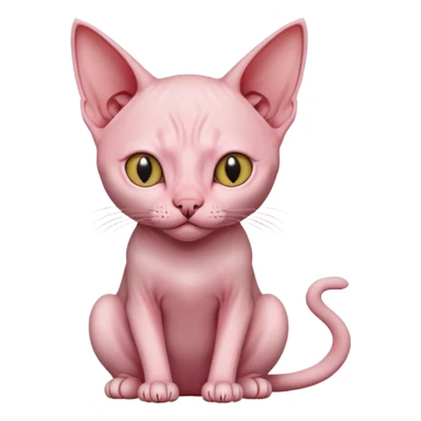 Hairless cat sitting sticker