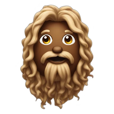 Poo with long hair sticker