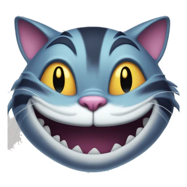 Cheshire cat face sticker
