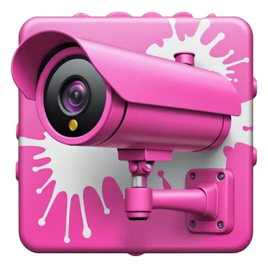 Security Camera pink with graffity sticker