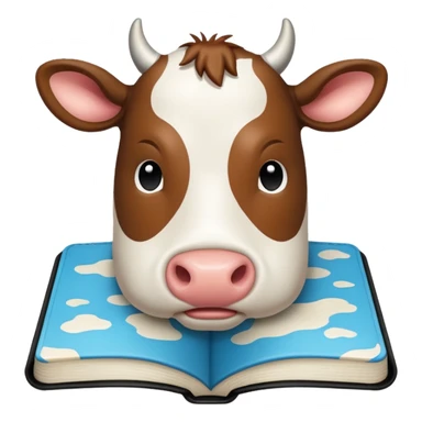 Cow print journal sticker