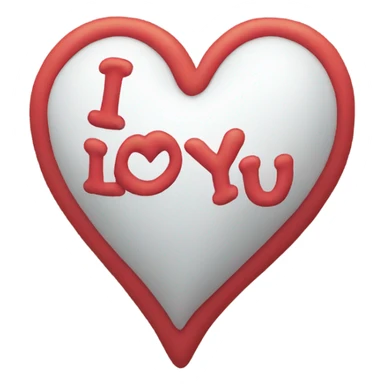 A heart saying “I love you” sticker