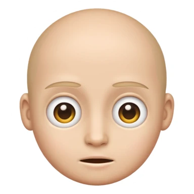 emoji with *NO* eyebrows staring into your soul  sticker