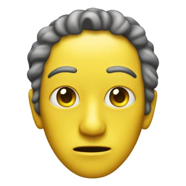 strange yellow face sticker