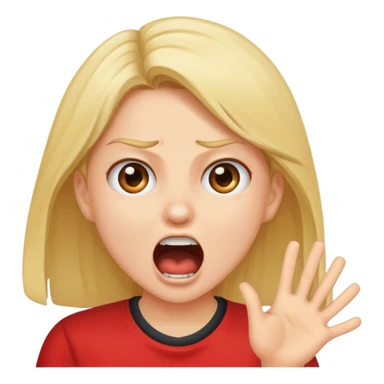 Girl yelling at boyfriend sticker