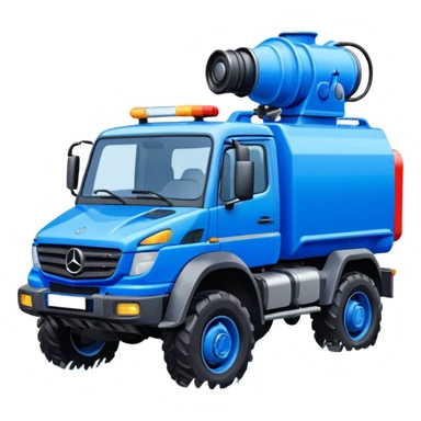machine water cannon Mercedes-Benz Unimog in UK sticker