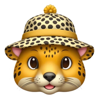 animal wearing patterned hat  sticker