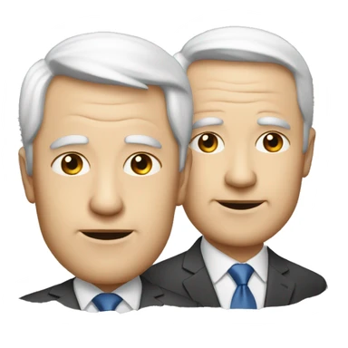 two male politicians one older and one younger sticker