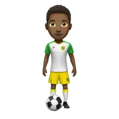 soccer player with yellow-green form sticker