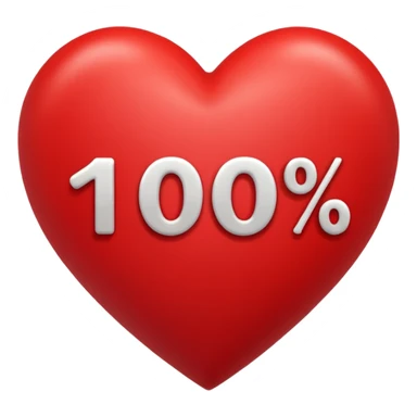 Un cœur au-dessus c'est écrit 100% sticker