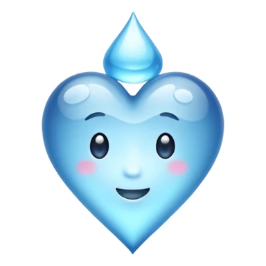 heart shape water drop sticker