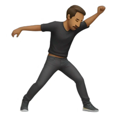 Homme qui fait un dab sticker