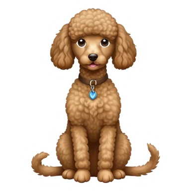 Super Skinny - Light Brown - Poodle - Sitting - No Collar sticker