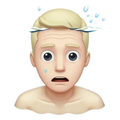 bruntte Man drowning sticker