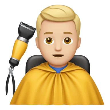 😆 😂 emoji getting a haircut sticker
