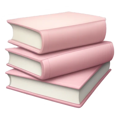 Stack of pale pink books sticker