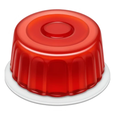 classic red jello unmolded on white plate sticker