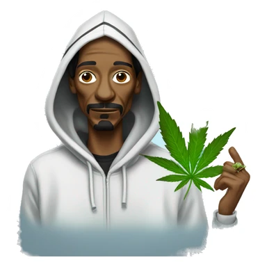 Snoop dogg with a weed hoodie sticker