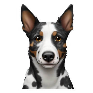 Black and white spotted Australian cattle dog no brown sticker