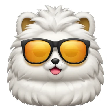 a plushie with cool sunglasses sticker