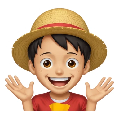 Lufy louthing and saying LOL sticker