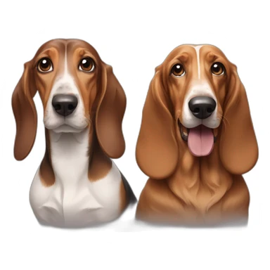 Dachshund and Basset Hound sticker