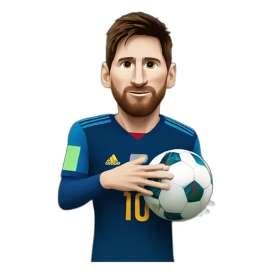 Lionel Messi levantando la world cup sticker