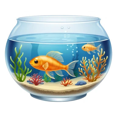 Bowl Aquarium with a single Sea Monkey Artemia in it sticker
