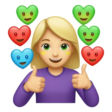 emojis for an alternative Microsoft teams. bright green with a techie vibe. Face expressions, thumbs up, and hearts. Hearts should me the only ones with multiple colours sticker