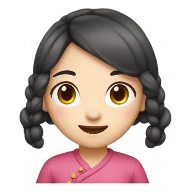 cute Chinese girl sticker