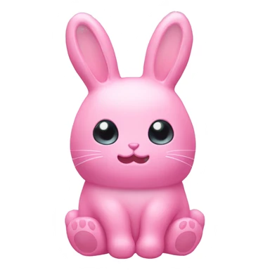 Jelly cat bunny stuffed animal pink sticker