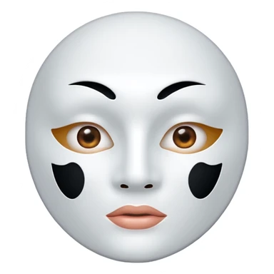 a sheet of white mask pack for face skincare beauty, except on the face, vacant hole on eyes and mouth sticker