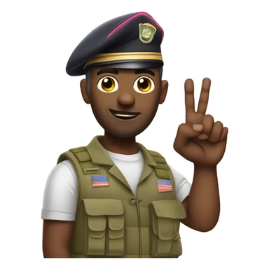 Sassy gay army guy, bent hand with nail polish sticker