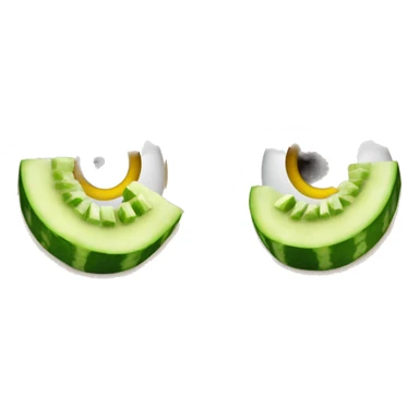 Smiley with cucumber on eyes sticker