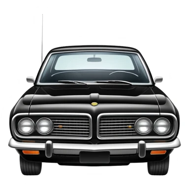 Black 1970s car sticker