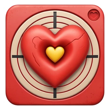 heart in the middle of the target sticker