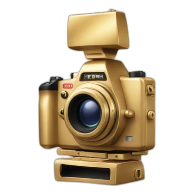 Camera gold  sticker