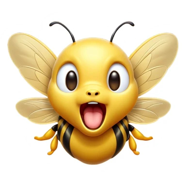 Cinematic Adorable Yawning Wasp Portrait Emoji, Head tilted slightly with a dramatic, wide-open yawn, showcasing a tiny, streamlined body with gently drooping wings and sleepy, half-closed eyes, Simplified yet irresistibly cute features, highly detailed, glowing with a soft, cozy glow, high shine, relaxed yet expressive, stylized with a dash of whimsical insect ease, soft glowing outline, capturing the essence of a drowsy wasp that appears ready to stretch and yawn its way out of the screen! sticker