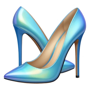 blue fairy high-heeled shoes sticker