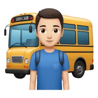 Harshil is leaning on a moving bus 🚌 sticker