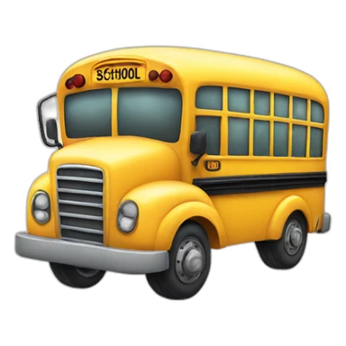 cute school bus sticker