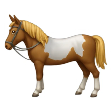 cheval sur un lapin sticker