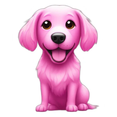 blurry dog in grass pink  sticker